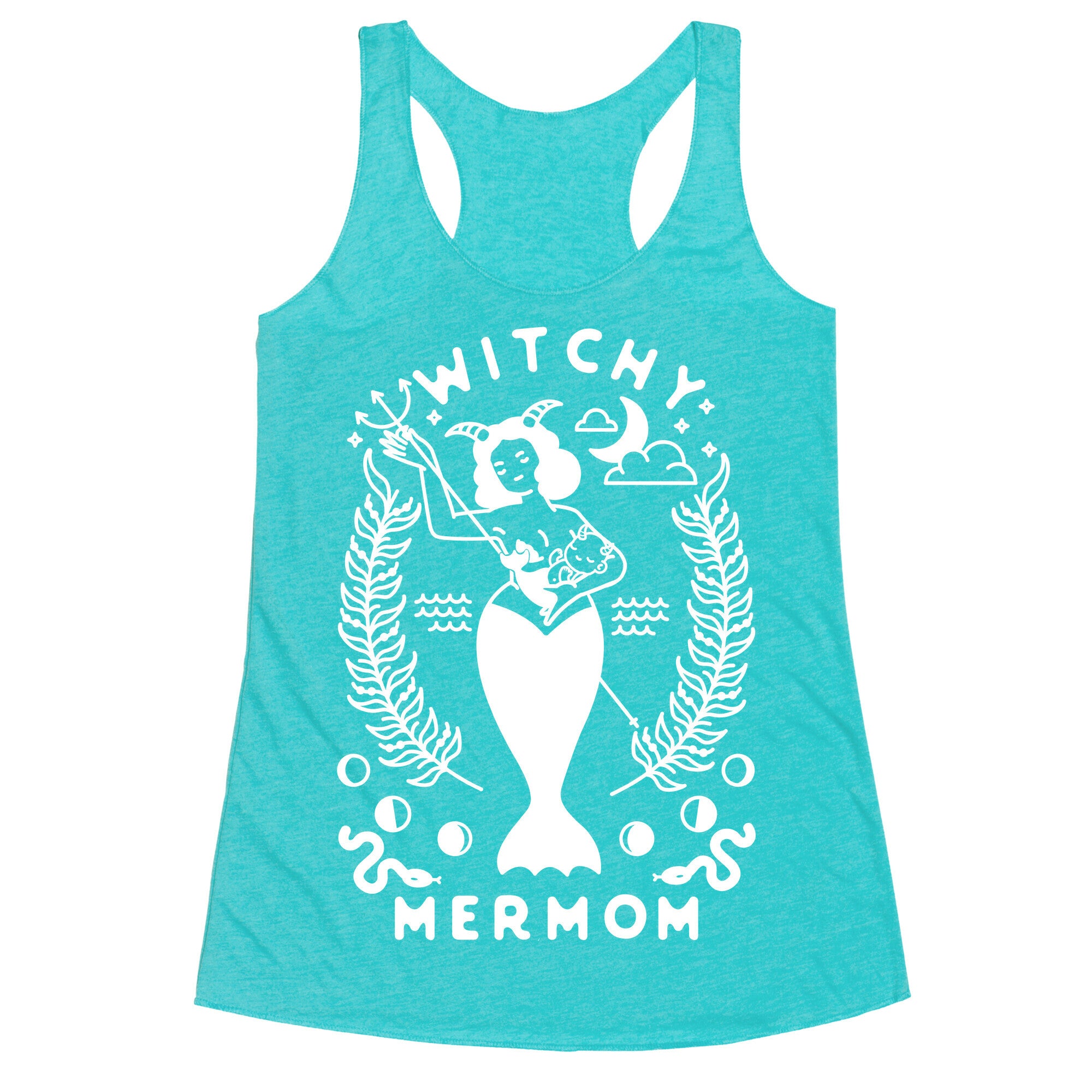 Witchy Mermom Racerback Tank